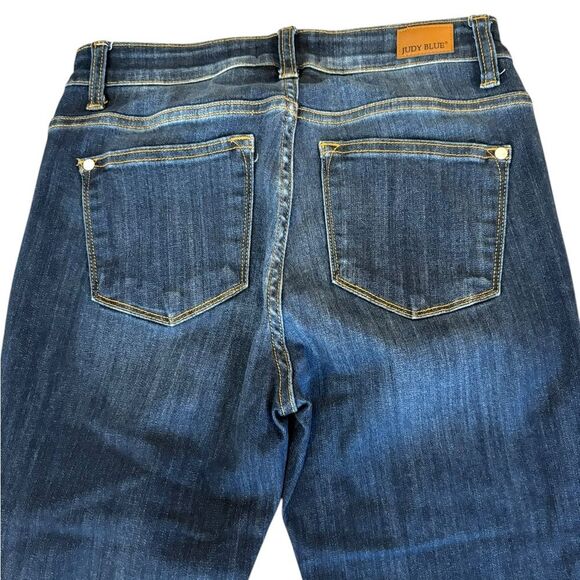 Judy Blue Mid Rise Cut Hem Skinny Jeans Womens Size 5 or 27 - Picture 7 of 11